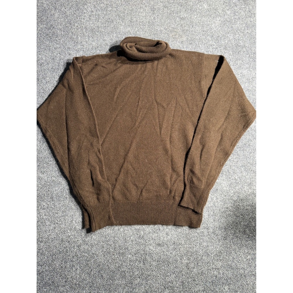 Passport 360 Mens Brown Turtleneck Sweater‎ Acrylic Full Fashioned Size M